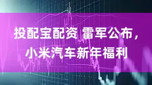 投配宝配资 雷军公布，小米汽车新年福利